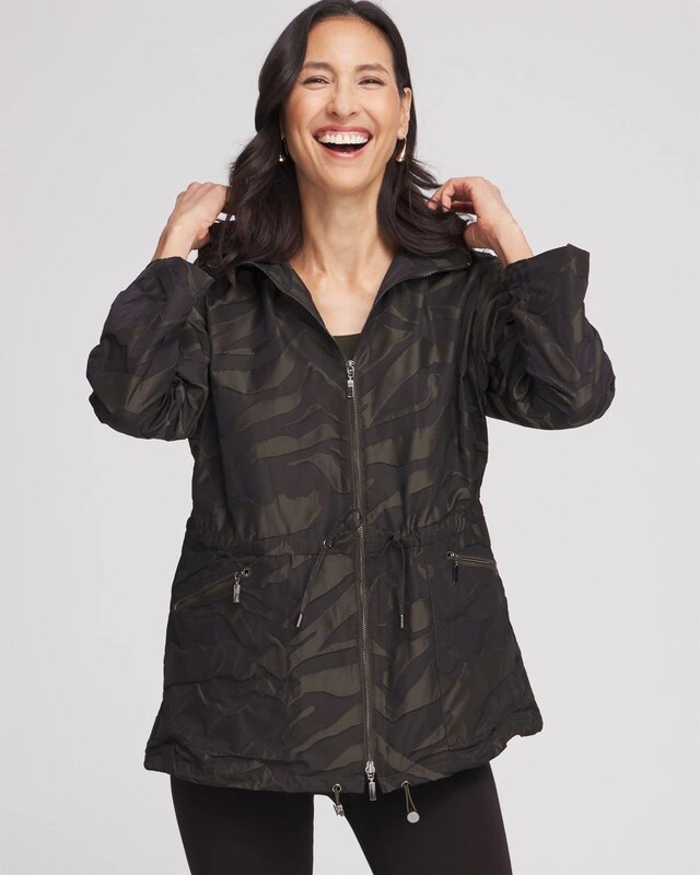 Zenergy Embossed Zebra Anorak Jacket